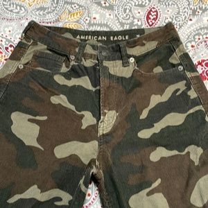 American Eagle camouflage corduroys.